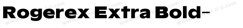 Rogerex Extra Bold字体转换